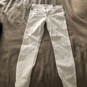 White slim AG pants